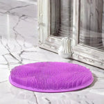 tapis bain nettoyage pieds rose vert violet bleu pointes ergonomique adhésif 26cmx26cm