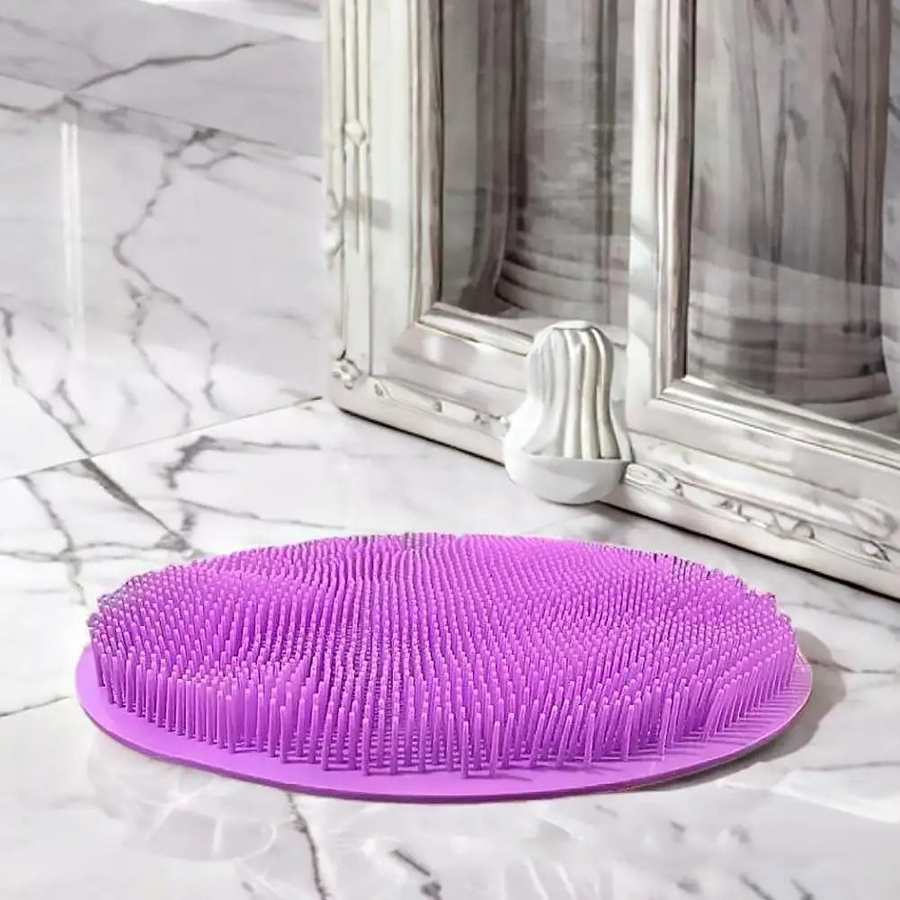 tapis bain nettoyage pieds rose vert violet bleu pointes ergonomique adhésif 26cmx26cm