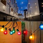 guirlande lumineuse solaire globes RGB décoration extérieure panneau solaire multiples environnements festive