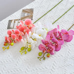 bouquet artificiel orchidées phalaenopsis rose blanc jaune moderne décoration intérieure mariage anniversaire fêtes