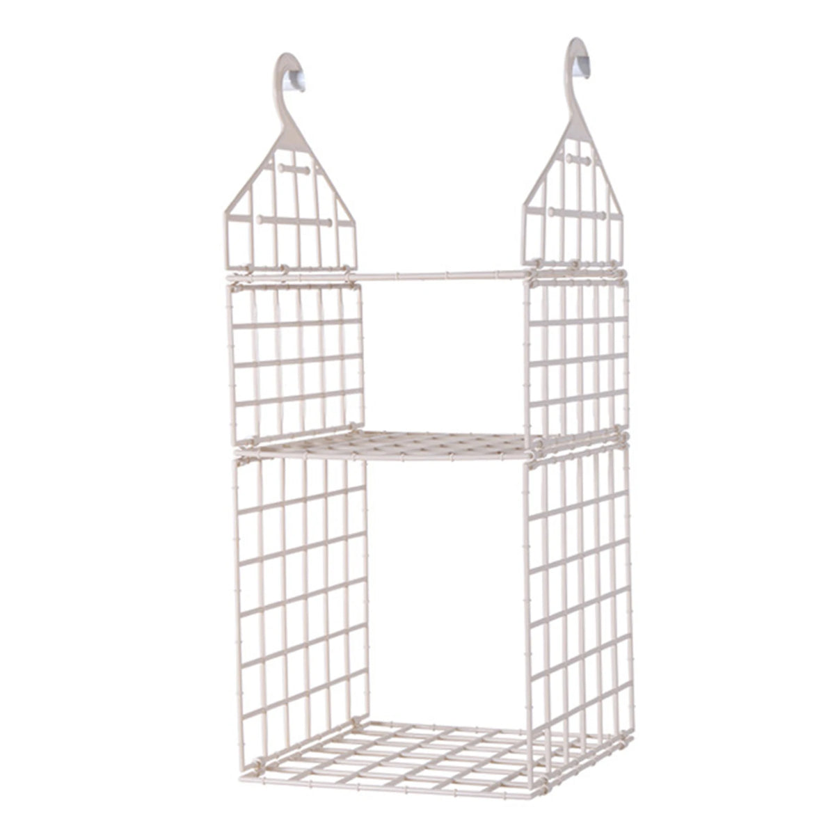 étagère suspendue moderne rose pâle étages hooks rangement serviettes pulls