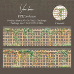 ruban decoratif transparent fleurs vigne vintage floral adhésif naturel blanc marron bleu rose vert