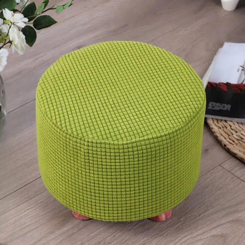 tabouret moderne tissé motifs géométriques rose bleu vert jaune rouge beige