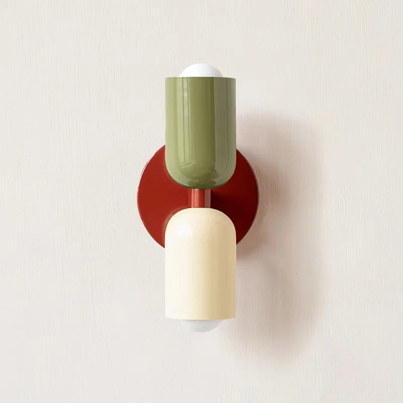 applique murale moderne led vert rouge beige noir éclairage quotidien minimaliste fixée mur