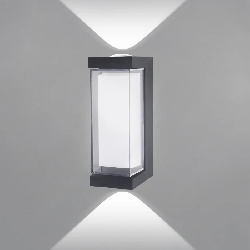 lampe murale moderne led étanche ip65 noir blanc 85265v 2492000lm autonomie