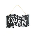 panneau ouverture fermeture lettrage come in we are open sorry we are closed cordelette