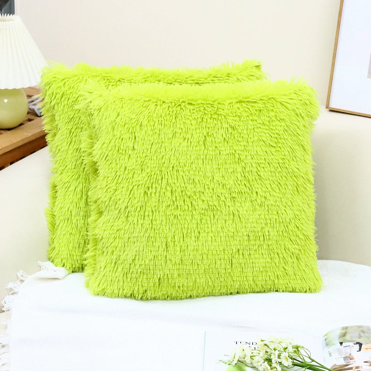 taies d'oreiller blanches modernes non toxiques 100% polyester 18x18 pouces pack fixés respectueux environnement