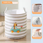 paniers rangement pliant tissu lin motif animaux moderne poignées corde rangement jouets chambre