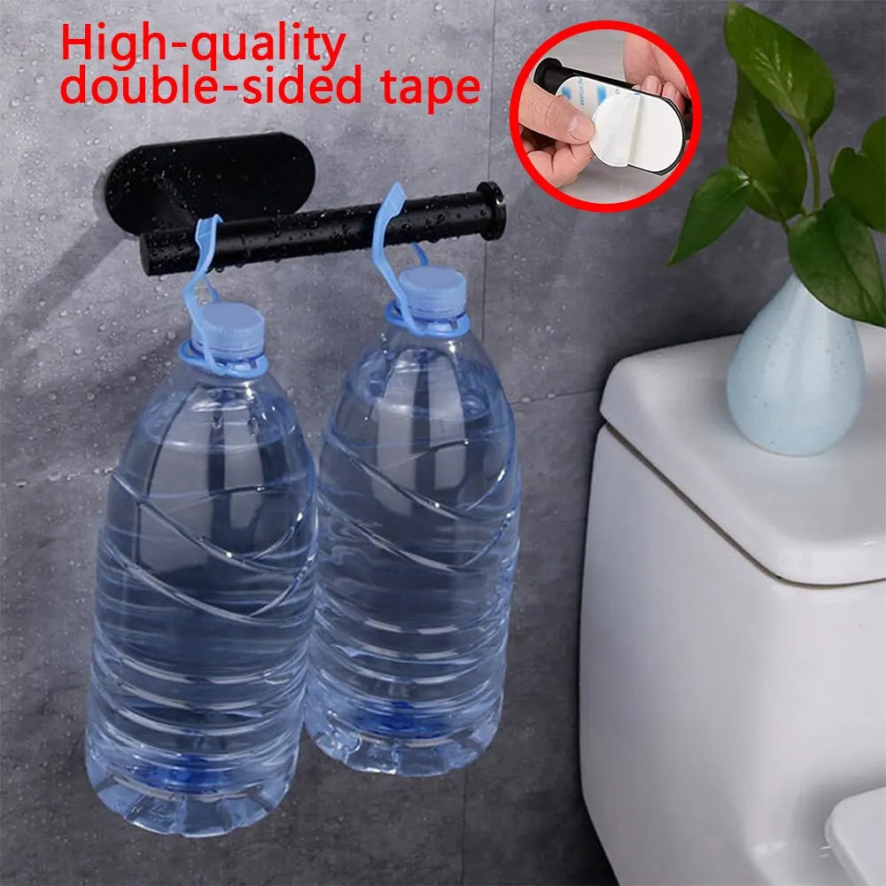 porte serviettes adhésif acier inoxydable moderne noir lisse papier toilette cuisine