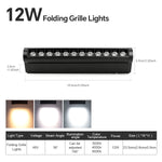 projecteurs led aimants rail noir moderne grille lumineuse réglable certifiés ul rohs