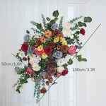 arche fleurs artificielles romantique bouquet feuilles vertes anniversaire mariage deco exterieur