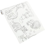 papier colorier géant illustré animaux floraux enfants opaques crayons couleurs stylos bille