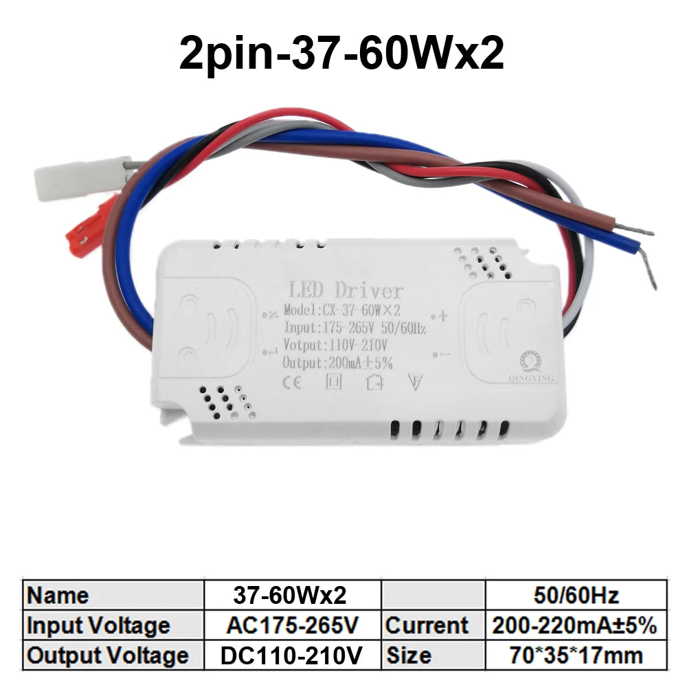 pilote led 24v 200ma 220ma 2pin 3pin 25w 40w 37w 60w 8w éclairage moderne