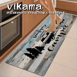 tapis sol imperméable antidérapant polyester flanelle bleu clair gris naturel camping rustique happy camper