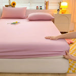 housse lit couleur unie rose clair gris bleu marine noir rose pâle moderne adhésive