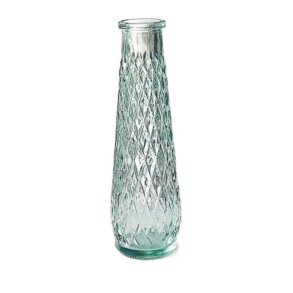 vase transparent gravé classique décoration intérieure plante hydroponique maison festive