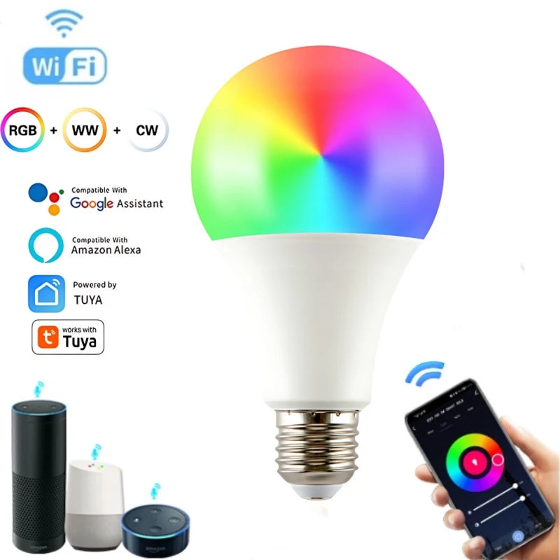 ampoule led intelligente e27 blanc moderne controle application 2700k 6500k