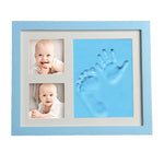 cadre photo enfant empreintes main pied blanc clips classique matériau opacité souvenir croissance
