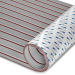 tapis sol bateau mousse EVA rayures horizontales adhésif 3M résistant eau moderne marron clair