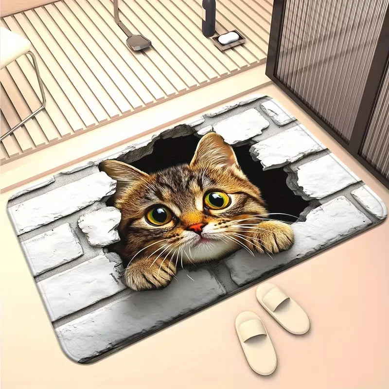 tapis scénique animaux chien chat moderne antidérapant résistant extérieur 30x50cm 40x60cm