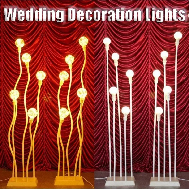décoration mariage lumière or blanc rose sphérique moderne transparent fixée base carrée événement festif