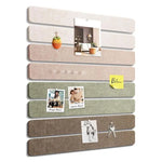 panneau decoratif feutre texturé beige marron vert gris minimaliste modernes pastilles adhésives punaises deco