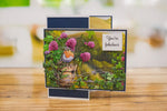 cartes postales 3d illustratives animaux fleurs oiseaux barbelés boîte lettres bouteilles herbe rouge vert