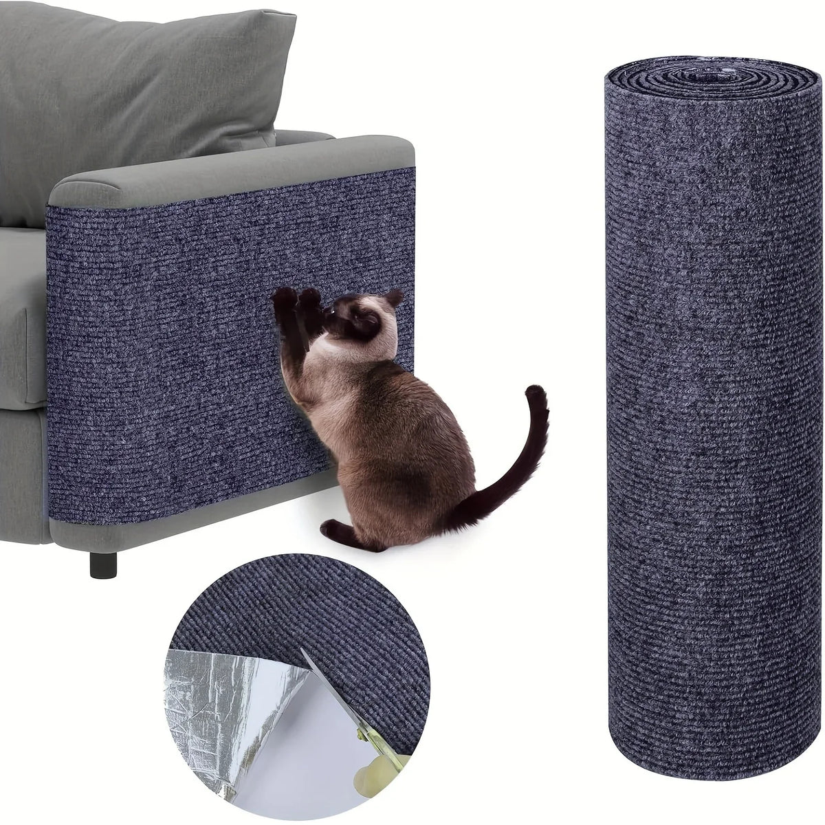 tapis auto adhésif protection canapé chat texture rugueuse beige moderne 30cm 100cm