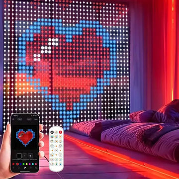 guirlandes led multicolores pixel art synchronisation musicale télécommande application mobile personnalisable moderne festive