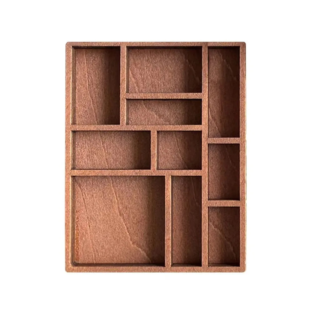 boîtes compartiments bois naturel vintage bijoux objets décoratifs multiple rangement original