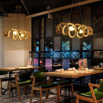 suspension lumineuse industrielle corde tressée marron clair noir filaments led tactile