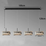 suspension lumineuse moderne transparente reliefs câbles suspendus 90 260V flux lumineux 249 2000