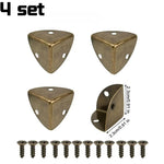 protège coin bronze lisse classique boites bijoux coffrets bois set unités