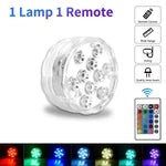 lampe led sous marine rgb transparente moderne ip68 batterie piscine décoration mariage vacances