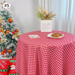 nappe table rectangulaire rouge blanche motif carreaux rustique classique décoration maison