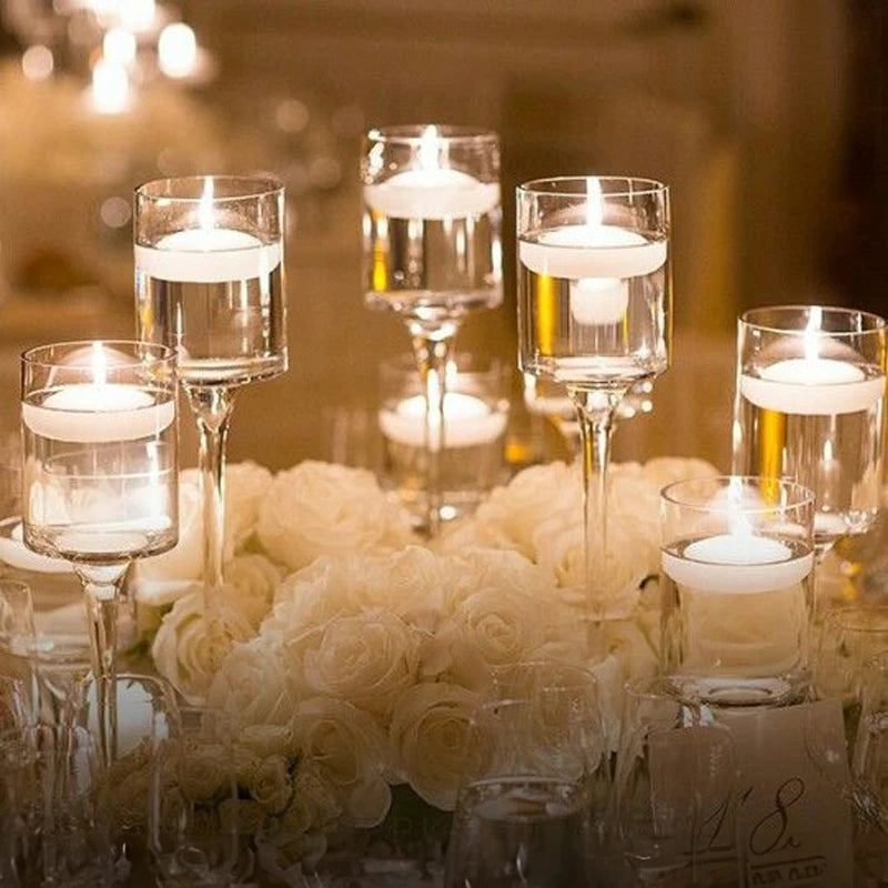 bougeoirs verre transparent moderne décoration intérieure ambiance romantique chambre salon événement spécial