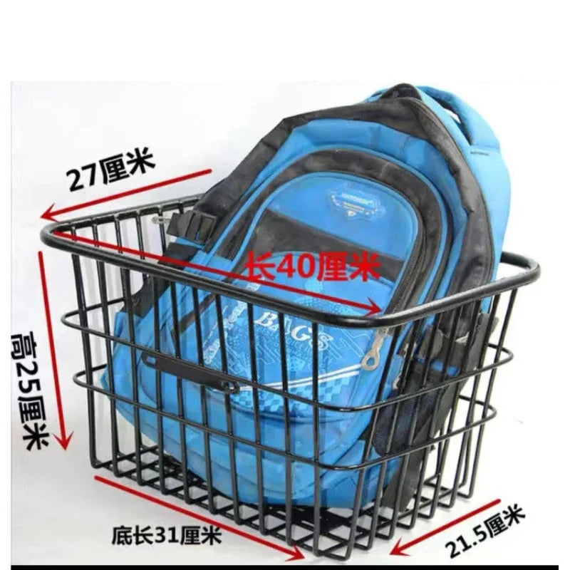 panier vélo acier noir grille moderne clips fixation durable étanchearrière vélo.storage