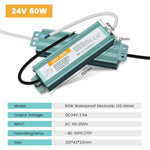 alimentation led étanche transformateur extérieur aluminium gris pilote dc 12v 24v éclairage