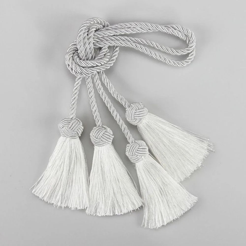 ruban franges tissé classique beige bleu marine deco couture artisanal pendentifs accessoires bricolage