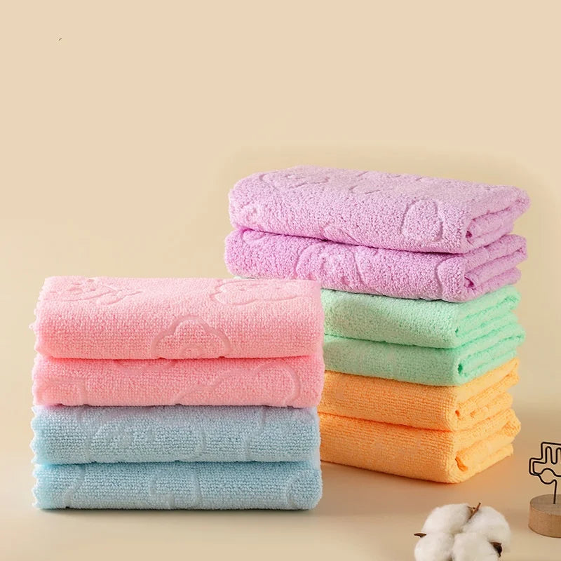 serviettes microfibre ourson imprimé rose vert bleu orange absorbantes douces modernes multipurpose cuisine bain