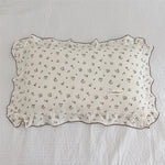 taie d'oreiller bébé ans coton floral cerises vintage beige clair motif animal compagnie jacquard