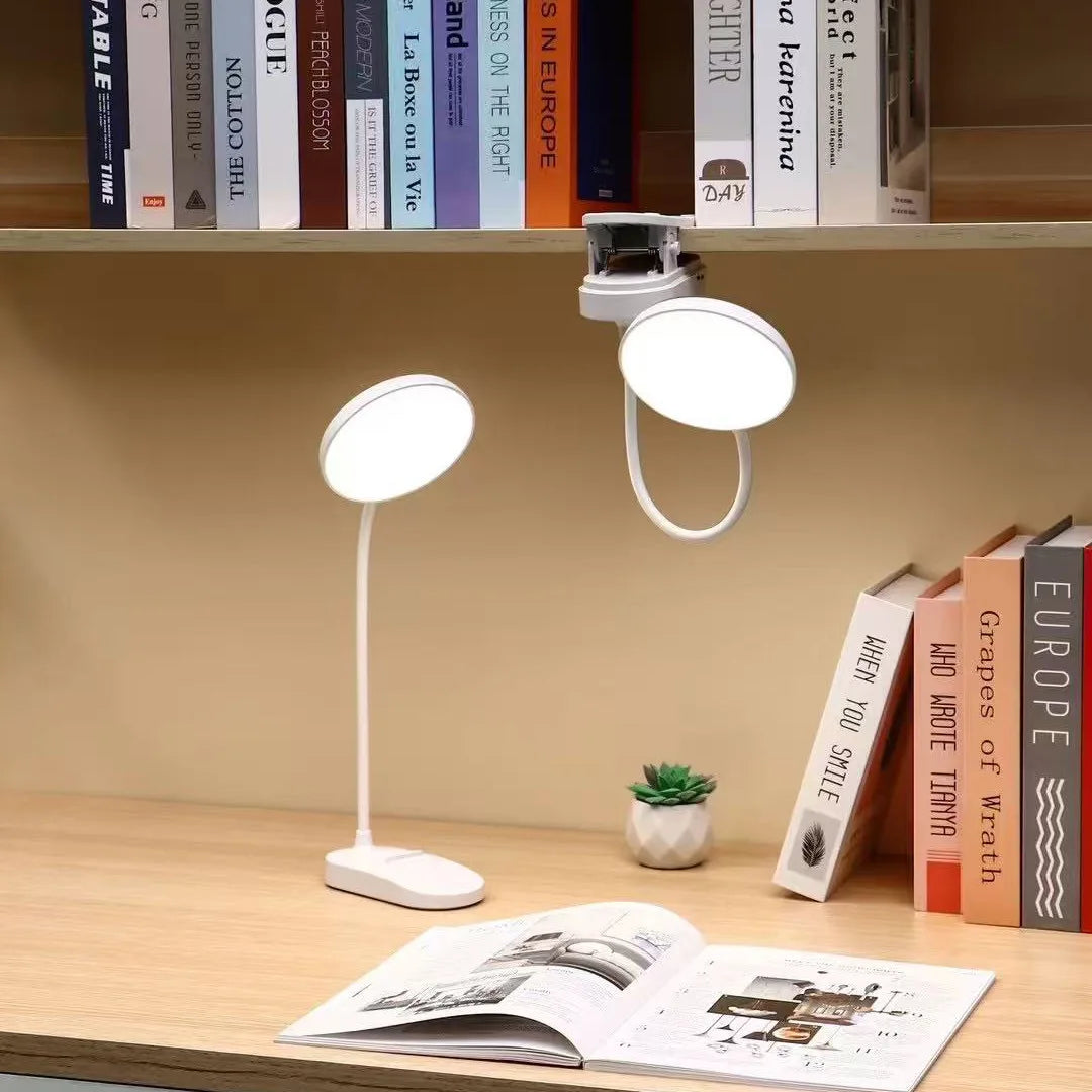 lampe led rechargeable clip blanc moderne minimaliste interrupteur tactile protection yeux