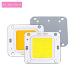projecteur led haute puissance cob 40w jaune argent industriel fixations aluminium