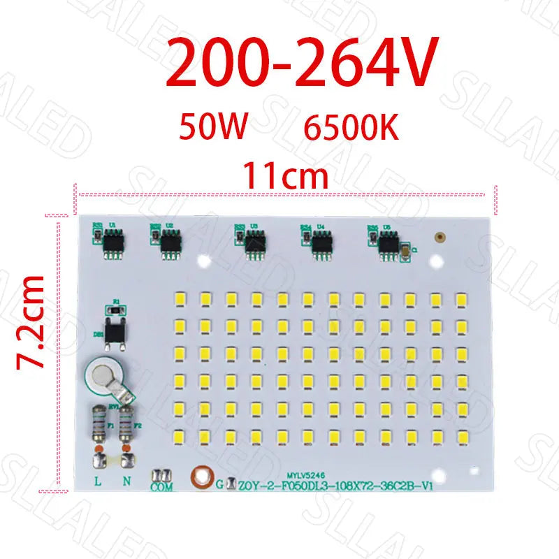 éclairage commercial led 20w 50w 100w smd 2835 blanc matrice diodes opacité électronique condensateurs