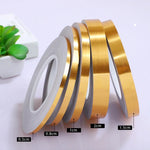 ruban adhésif décoratif or argent moderne élégant 0.5cm 1cm 2cm 20m
