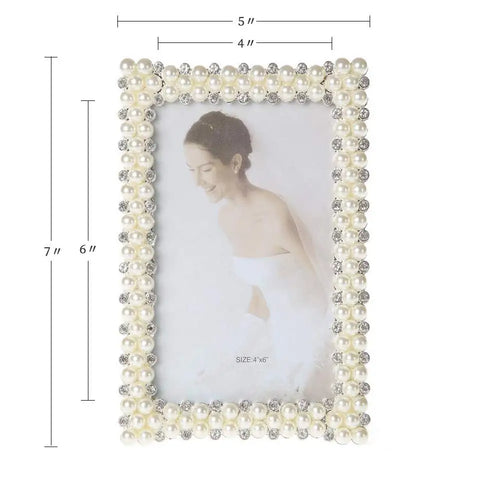 cadre photo strass argenté élégant décoration mariage fête mères blanc