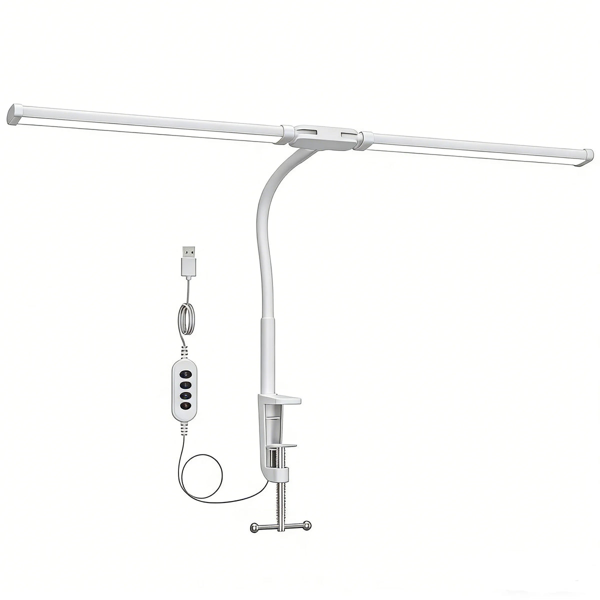 lampe led noir blanc contemporaine clip fixe modes luminosité étude lecture