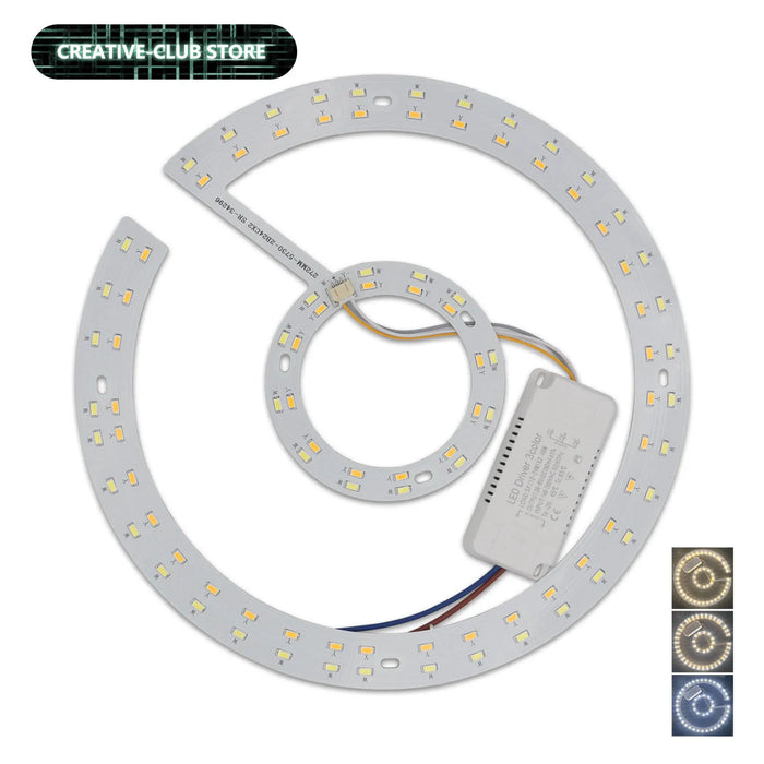 Bande LED plafond à ventouse avec gradation tricolore, éclairage moderne