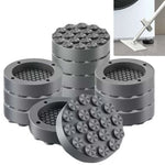 protecteurs sol machine laver gris noir perforés antivibration adhésifs modernes pack 4pcs 8pcs 12pcs