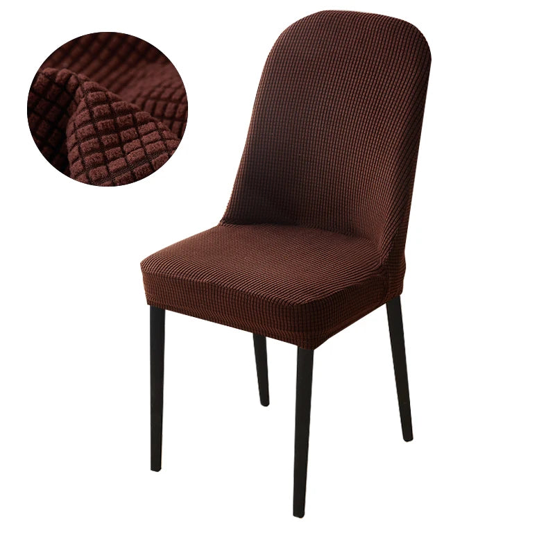 housse chaise extensible jacquard gris moderne fauteuil salle manger banquet